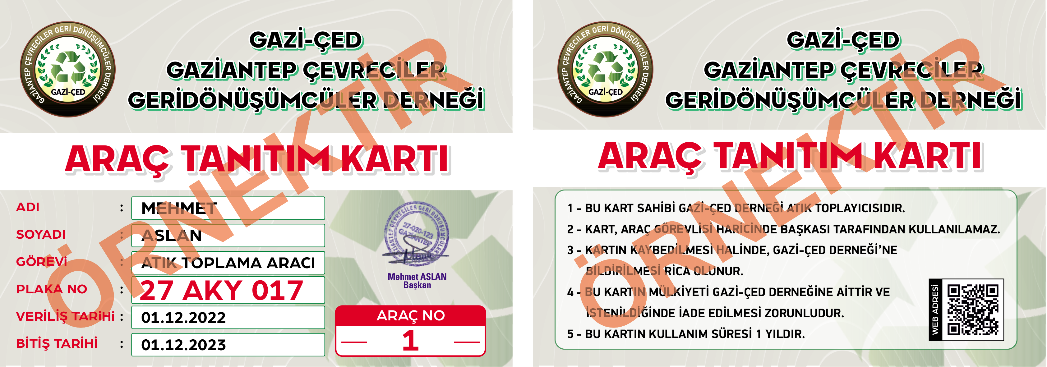 Araç Tanıtım Kartı